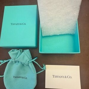 Tiffany & Co. Turquoise Box, Pouch and Card Set
